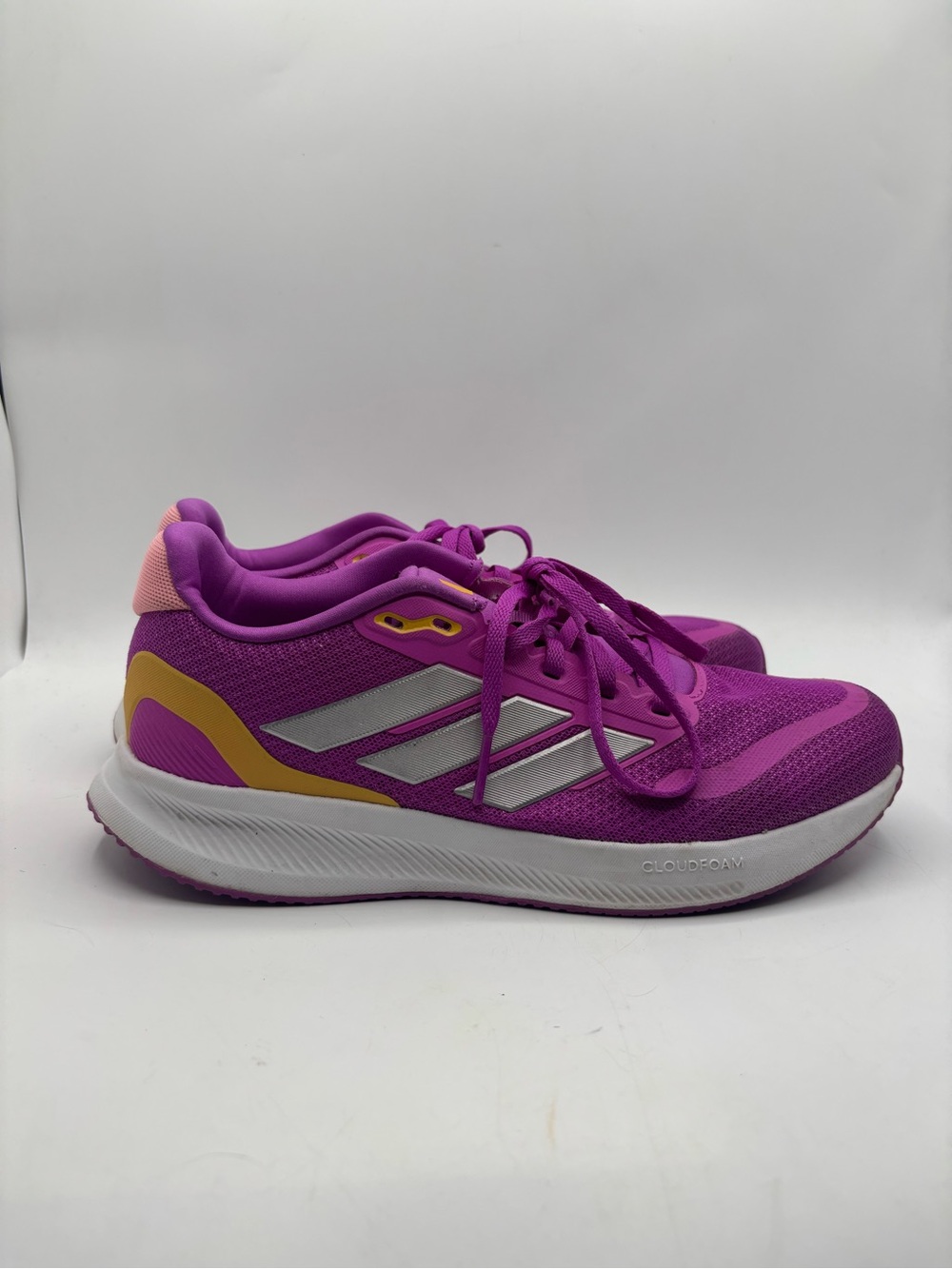 adidas Runfalcon 5 Kids Sneakers Size 6 Purple Silver Pink Youth Running Shoes